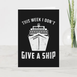 Geben Sie ein Schiff Boot Yacht Cruise Ship Funny Karte