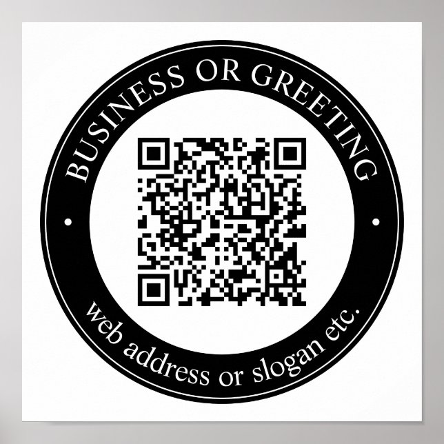 Geben Sie eine Website für sofortigen QR-Code ein Poster (Vorne)