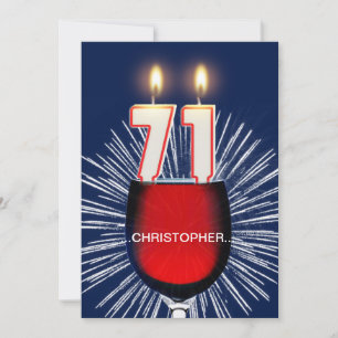 Geben Sie einen Namen, 71. Geburtstagsparty Einlad Einladung