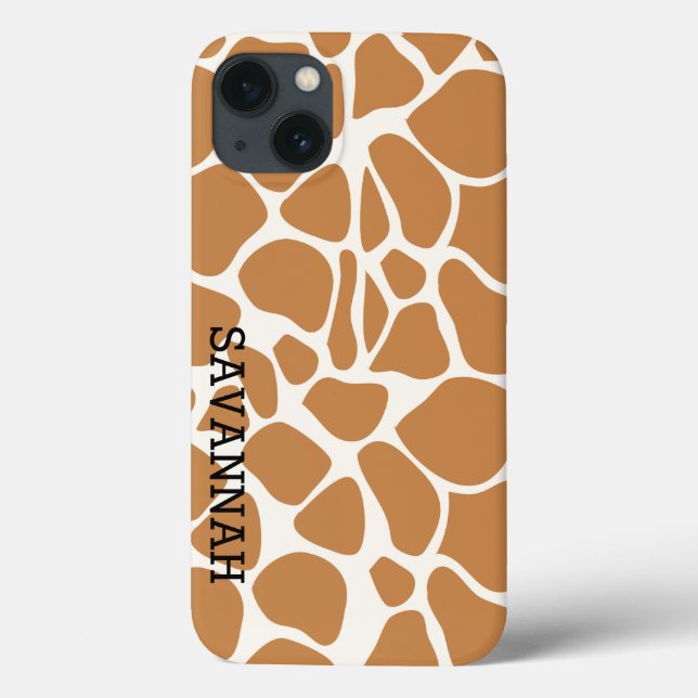 Geben Sie einen Namen Trendy Giraffe Print iPhone  Case-Mate iPhone Hülle (Rückseite)
