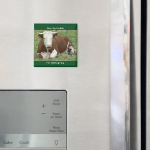 Geben Sie 'Em Vogel für Erntedank Magnet