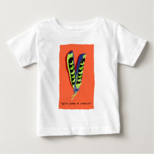 geben Sie Erbsen ein Möglichkeit-orange Baby T-shirt