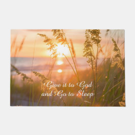Geben Sie es Gott gehen schlafen Gute Nacht Zitat  Fußmatte