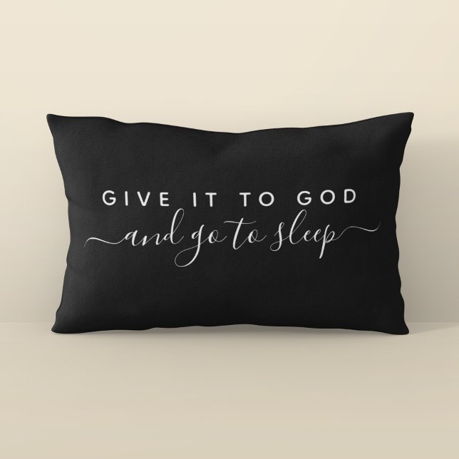 Geben Sie es Gott Gute Nacht Minimalistischer Glau Kissenbezug (Pillowcase available in standard and king size)