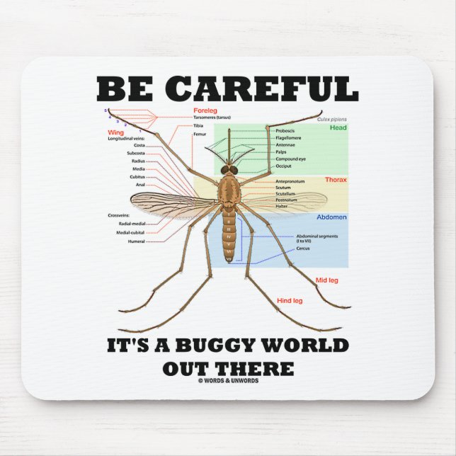 Geben Sie es ist eine Buggy-Welt dort draussen Mousepad (Vorne)