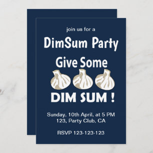 Geben Sie etwas Dim Sum Party Einladung
