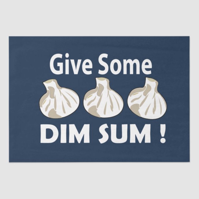 Geben Sie etwas Dim Sum Seidenpapier (Vorderseite)