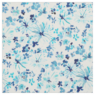 GEBEN Sie frei, UM das blaue Blumen Aquarell ZU Stoff