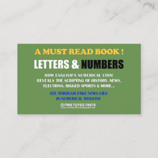 Geben Sie frei, um Wahrheit/Buchstaben u. Zahlen Visitenkarte