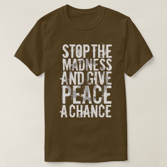 Geben Sie Frieden T-Shirt (Design vorne)