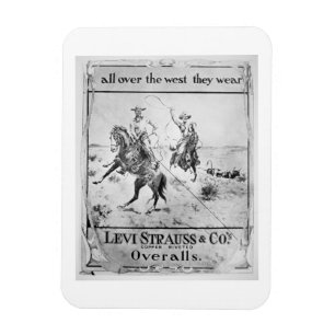 Geben Sie für Levi Strauss u. Co, c.1900 acht Magnet