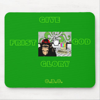 GEBEN SIE GOTT DIE RUHM-MAUSUNTERLAGE RETRO ART MOUSEPAD