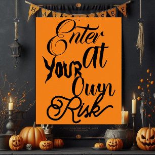 Geben Sie Ihr eigenes Risiko-Spooky-Fun-Halloween- Poster