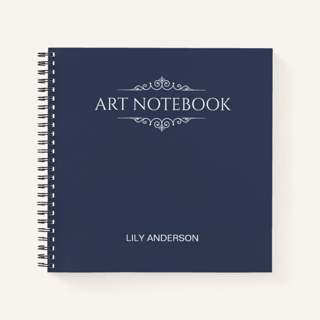 Geben Sie Ihr eigenes Thema und Ihren Namen in den Notizbuch (Vorderseite)