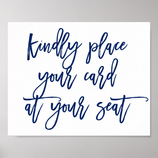Geben Sie Ihre Karte bitte an Ihren Platz ein. Poster (Vorne)