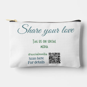 Geben Sie Ihre Liebe-Tag-Snap-Social-Media-Add q r Zubehörtasche