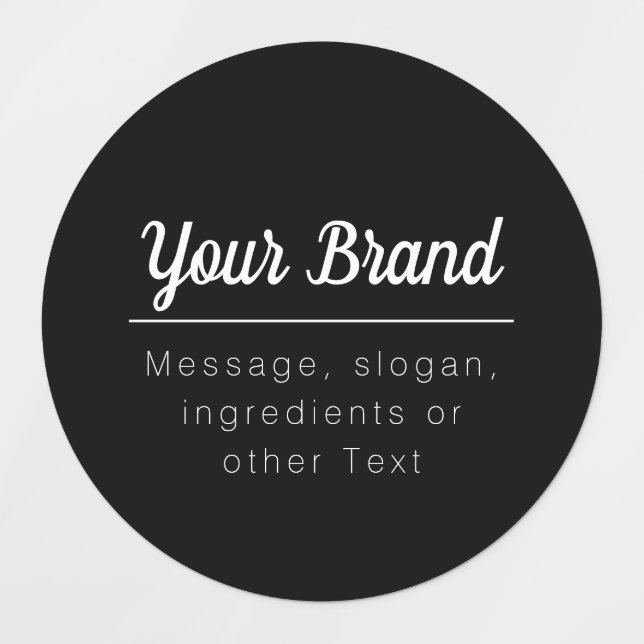 Geben Sie Ihre Marke oder einen anderen Text ein Etiketten (Design 1)