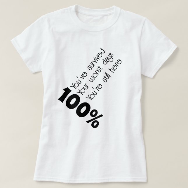 Geben Sie Ihrem 100% motivierend T - Shirt (Design vorne)