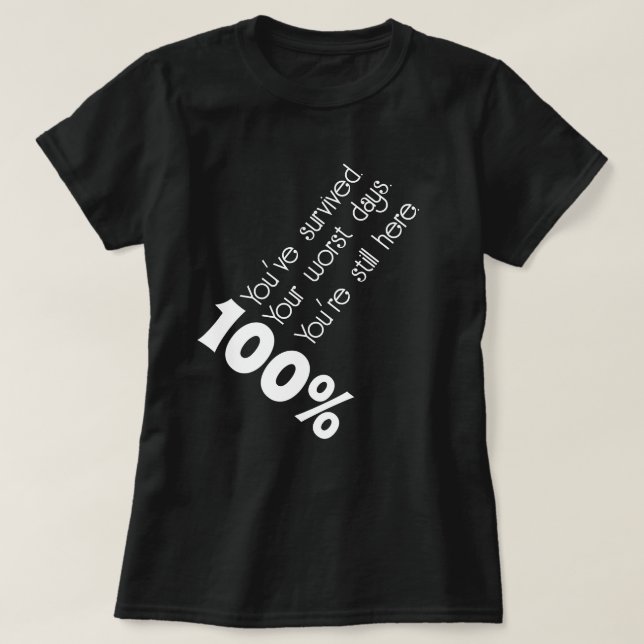 Geben Sie Ihrem 100% motivierend T - Shirt (Design vorne)
