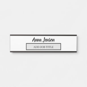 Geben Sie Ihrem Unternehmen Ihren Namen und Ihre J Türschild