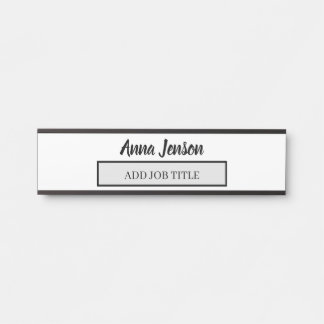 Geben Sie Ihrem Unternehmen Ihren Namen und Ihre J Türschild