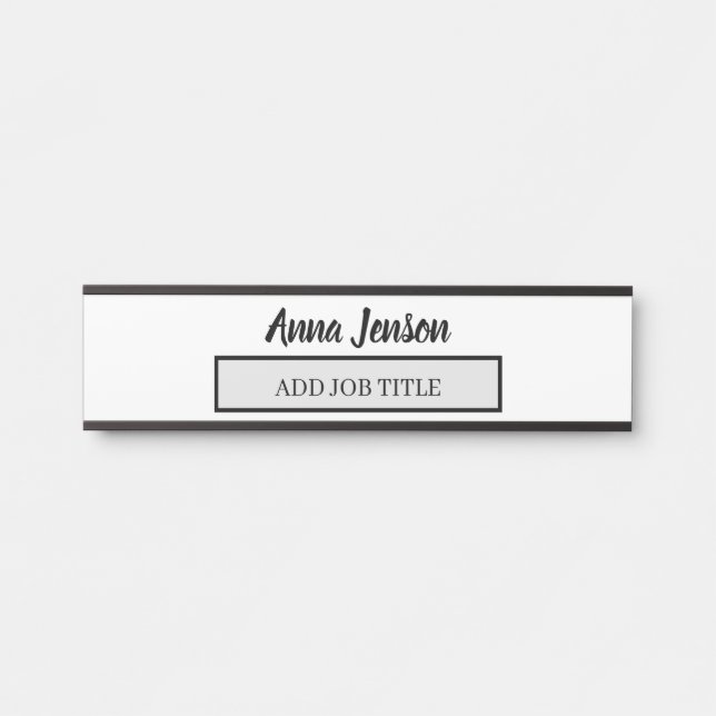 Geben Sie Ihrem Unternehmen Ihren Namen und Ihre J Türschild (Vorderseite )