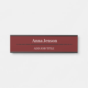 Geben Sie Ihrem Unternehmen Ihren Namen und Ihre J Türschild