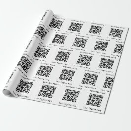 Geben Sie Ihren eigenen Namen für den QR-Code der  Geschenkpapier