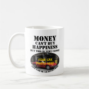 Geben Sie Ihren Foto Name, Text, Geld glückliche A Kaffeetasse