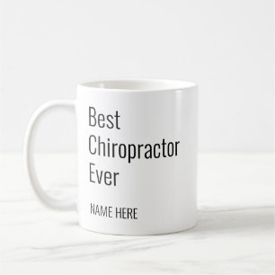 Geben Sie Ihren Namen Bester Chiropraktor je Typog Kaffeetasse