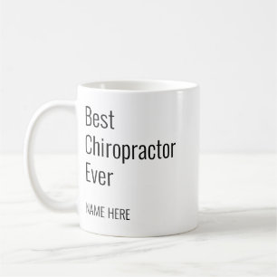 Geben Sie Ihren Namen Bester Chiropraktor je Typog Kaffeetasse