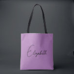 Geben Sie Ihren Namen oder Text Mütter Tag Geschen<br><div class="desc">Ersetzen Sie Ihren Skriptnamen Text hier Elegant Modern Minimalistisch Design Typografie Vorlage Mutter Day Lavender Shopping Shoulder Tote Bag.</div>