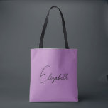 Geben Sie Ihren Namen oder Text Mütter Tag Geschen<br><div class="desc">Ersetzen Sie Ihren Skriptnamen Text hier Elegant Modern Minimalistisch Design Typografie Vorlage Mutter Day Lavender Shopping Shoulder Tote Bag.</div>