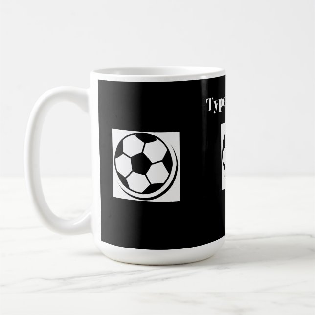 Geben Sie Ihren Text Custom Football Image Style C Kaffeetasse (Links)