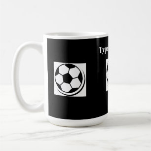 Geben Sie Ihren Text ein, benutzerdefinierter Fußb Kaffeetasse