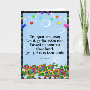 Geben Sie Ihrer Liebe die Grußkarte Karte