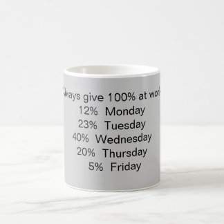 Geben Sie immer 100% bei der Arbeit: Tasse