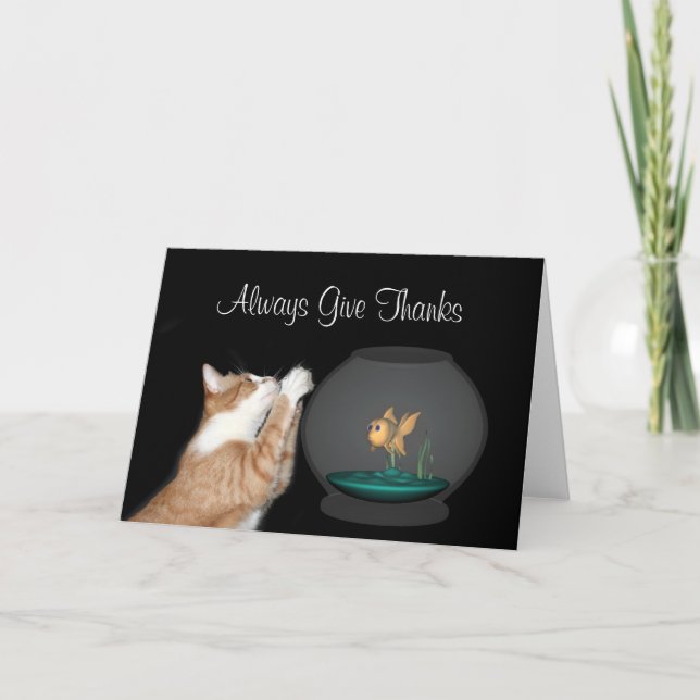 Geben Sie immer Dank Dankeskarte (Vorderseite)