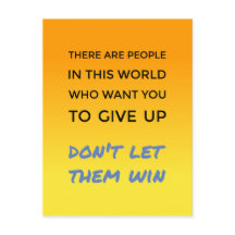 Geben Sie keine positive Einstellung inspirierende