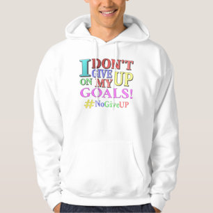 "GEBEN SIE KEINE ZIELE AUF" Niedliches Design. Jet Hoodie