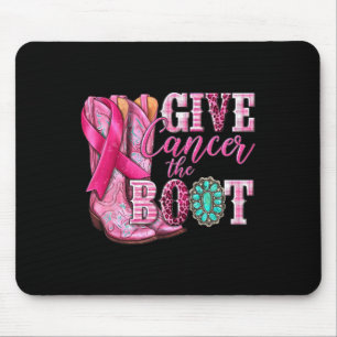 Geben Sie Krebs dem Stiefmütterchen Brustkrebs Pin Mousepad