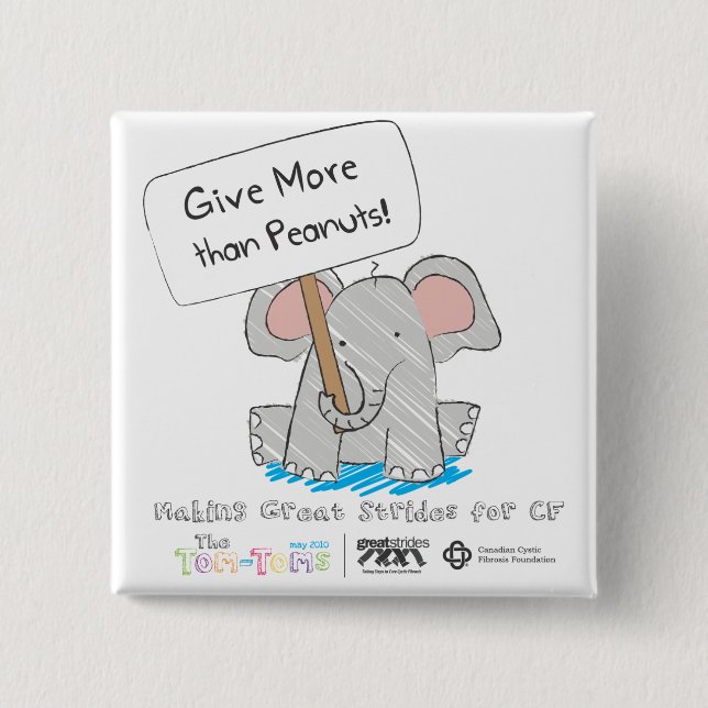 Geben Sie mehr als Erdnüsse! Button (Vorderseite)