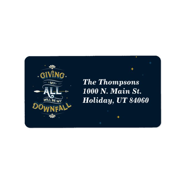 Geben Sie mir alles / Rücksendeadressen-Aufkleber Adressaufkleber (Vorne)