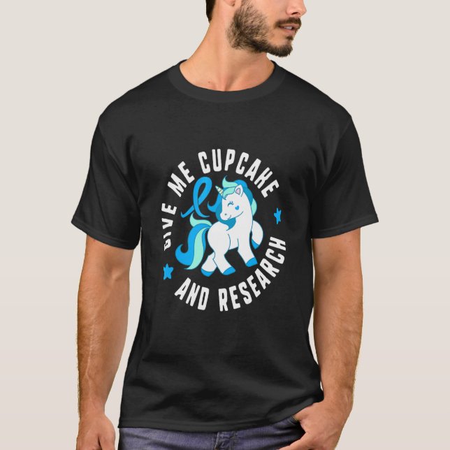 Geben Sie mir Cupcake und Forschung Diabetes T1 Be T-Shirt (Vorderseite)