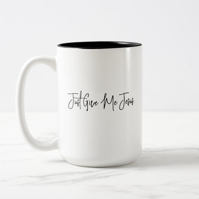 Geben Sie mir einfach Jesus Inspiration Tasse Set  (Links)