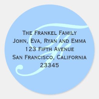 Geben Sie mir Ihre Adresse (Label)! Runder Aufkleber