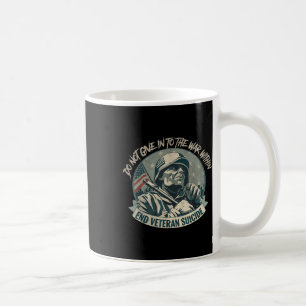Geben Sie nicht dem Krieg im Endveteran Suici nach Kaffeetasse