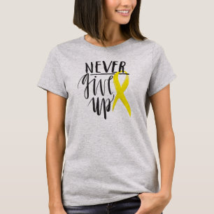 GEBEN Sie NIE den Bella der Frauen auf+Leinwand T-Shirt