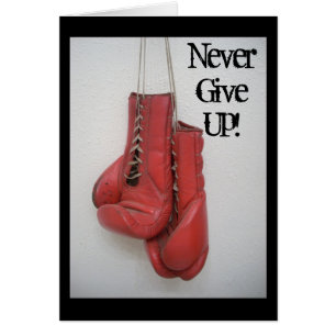 Geben Sie nie Karten-Boxhandschuhe auf