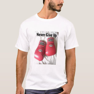 Geben Sie nie Verpacken-Handschuh-T - Shirt auf